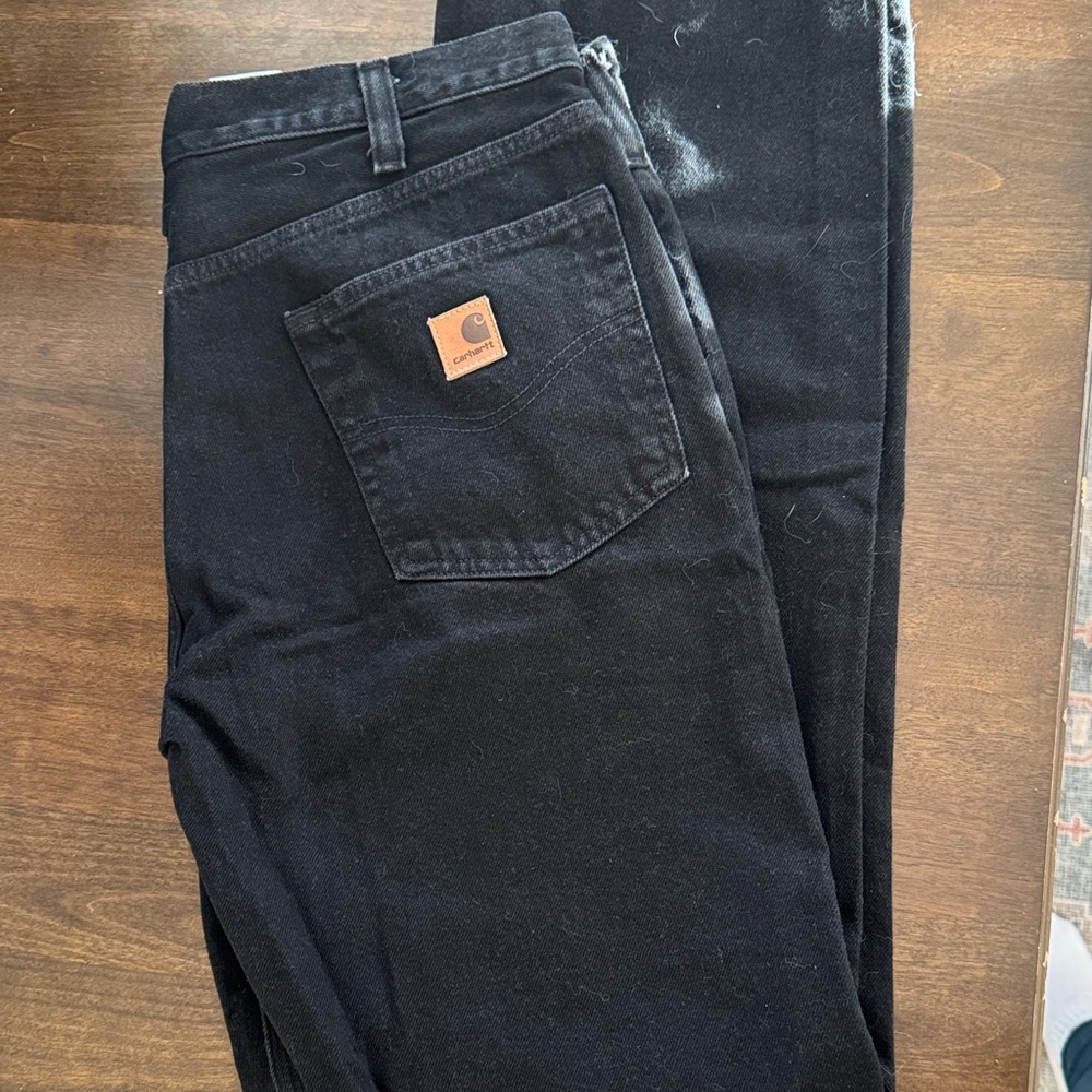 NWT Carhartt Men's Relaxed Fit Black Jeans